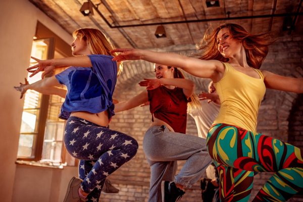 Passion dance team - Group of female dancer exercising dance training in studio
